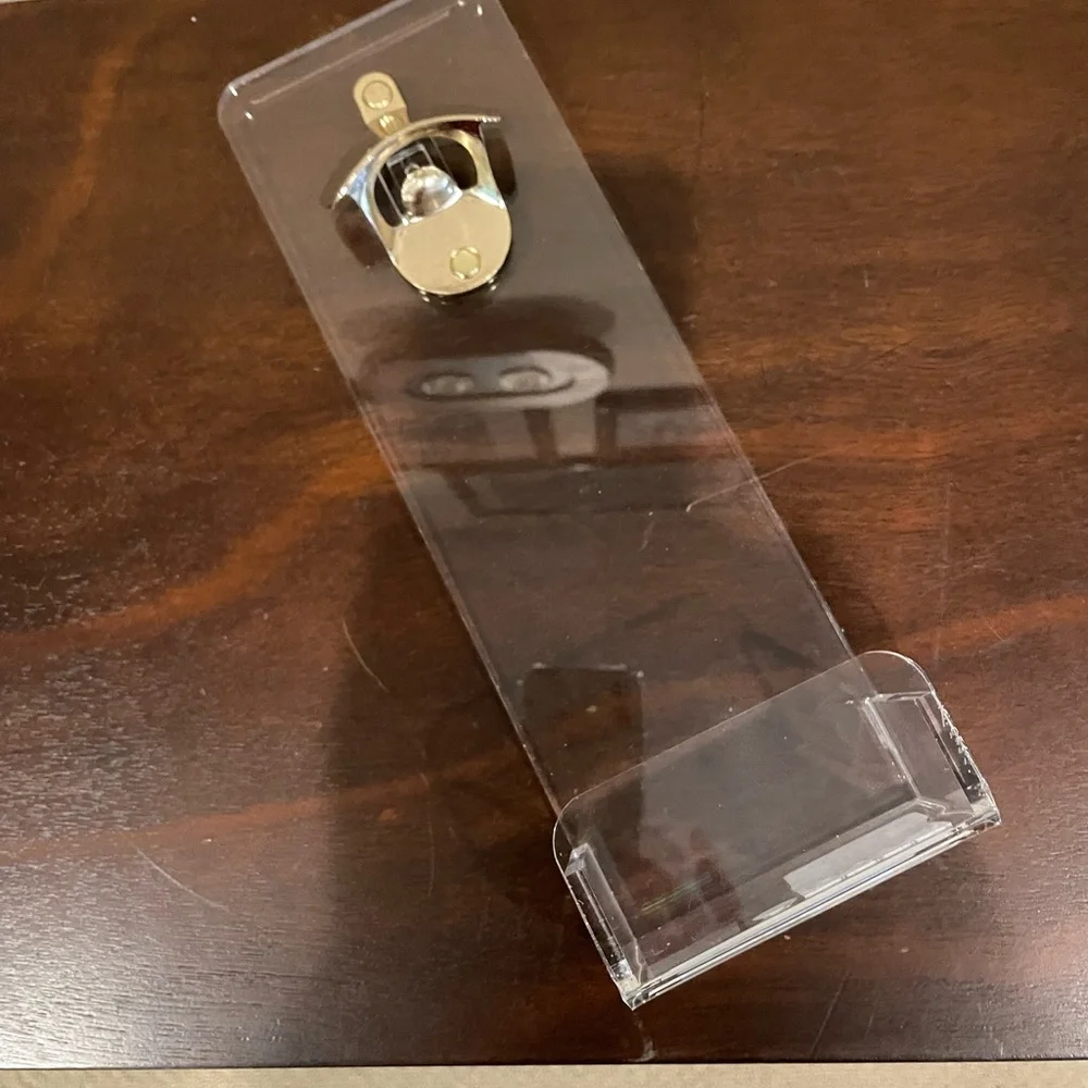 Clear Lucite Wall Bottle Opener - Beer, Soda, Pop